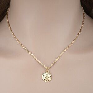 Necklace Sand Dollar Charm Cable Chain Choose Length Surfer Beach Girl 9005-348